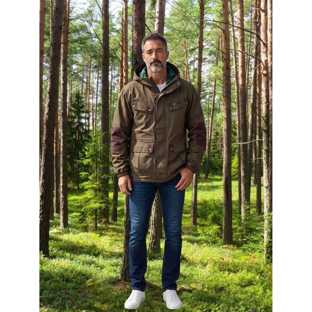 Burton Ronin Outerwear Mens Large Olive DryRide Field Jacket Hooded Utility
